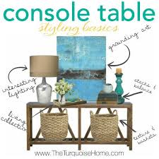 Console Table Styling Basics The Turquoise Home Console Table Styling Console Table Decorating Decor