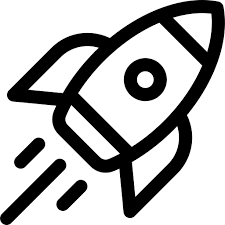 Free flat one color icons. Rocket Free Transport Icons