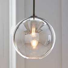 Sculptural Glass Globe Pendant Large Globe Silver Ombre Shade Bronze Canopy Glass Ball Pendant Lighting Glass Globe Pendant Ball Pendant Lighting
