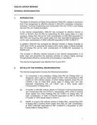 Teganas sdn bhd (tsb) was established in year 1996 and registered under construction industry development board (cidb) class ce and b in specialize and expertise in the managing and constructing piping and steel structure work. Announcement Reorganisation Pdf Dialog Malaysia