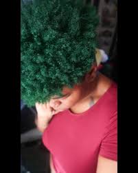 With arctic fox, i can get twice the dye for the same price. Green Hair Black Girl Natural Hair Styles Dyed Natural Hair Green Hair