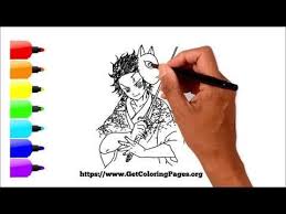 How To Draw Tanjiro Kamado With Sword Demon Slayer Step By Step Drawing Kamado Drawing Tutorial