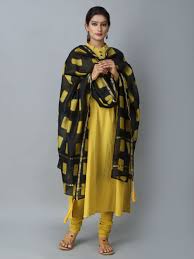 Black And Yellow Suit Mustard Yellow And Black Chanderi Dupatta Fancy Suit Pakistani Fashion Casual Long Linen Dress