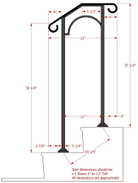 Place a rail on the stringer (make sure the rail extends beyond the repeat this step for all flat rail sections. Diy Iron X Handrail Arch 1 Fits 1 Or 2 Steps Walmart Com Walmart Com