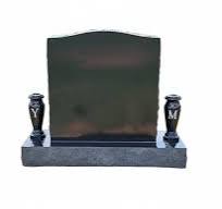 Black Granite Headstones (2-0x0-6x2-0 | P2) with Base