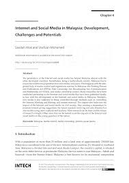 This act requires all corporations to file annually with the malaysian government agency known as the ssm. Pdf Internet And Social Media In Malaysia Development Challenges And Potentials