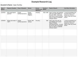 Genealogy Research Log And its Use in Family History Research