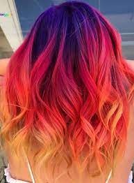 47 Vivids Hair Color Ideas Worth Trying Seerayrun Com Sunset Hair Color Hair Styles Vivid Hair Color