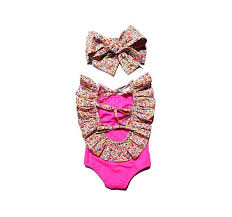 Last Size 3 6 Month Pink Floral Baby Swimsuit Baby Swimwear Etsy Baby Swimsuit Baby Girl Swimwear Swimwear Girls