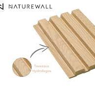 Panneau en Tasseau Hydrofuge design Chêne clair – 2400 x 486 mm – Nature  Wall™