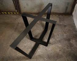 Industrial Steel Table Bases Reclaimed Furniture Jumanji Table Base In 2020 Steel Table Base Dining Table Bases Steel Table