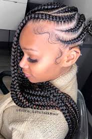 Zigzag feedin braids | trending. Cornrows Inspiration All About The Natual Hair Trend Glaminati Com