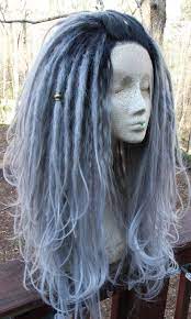 lace front silver ombre synthetic dreadlock wig synthetic dreads wool dreads dread extensions cosplay festival dreadlock kapsels pruiken mode kapsels