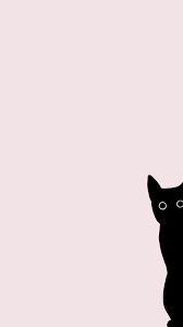 Black Cat Cute Funny Pink Free Iphone Background Wallpaper Arte Doodle Illustrazioni Cartoon Sfondi
