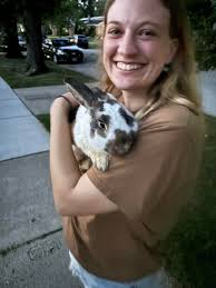 Found bunny, Burke Park/Clay square. On bench in playground.