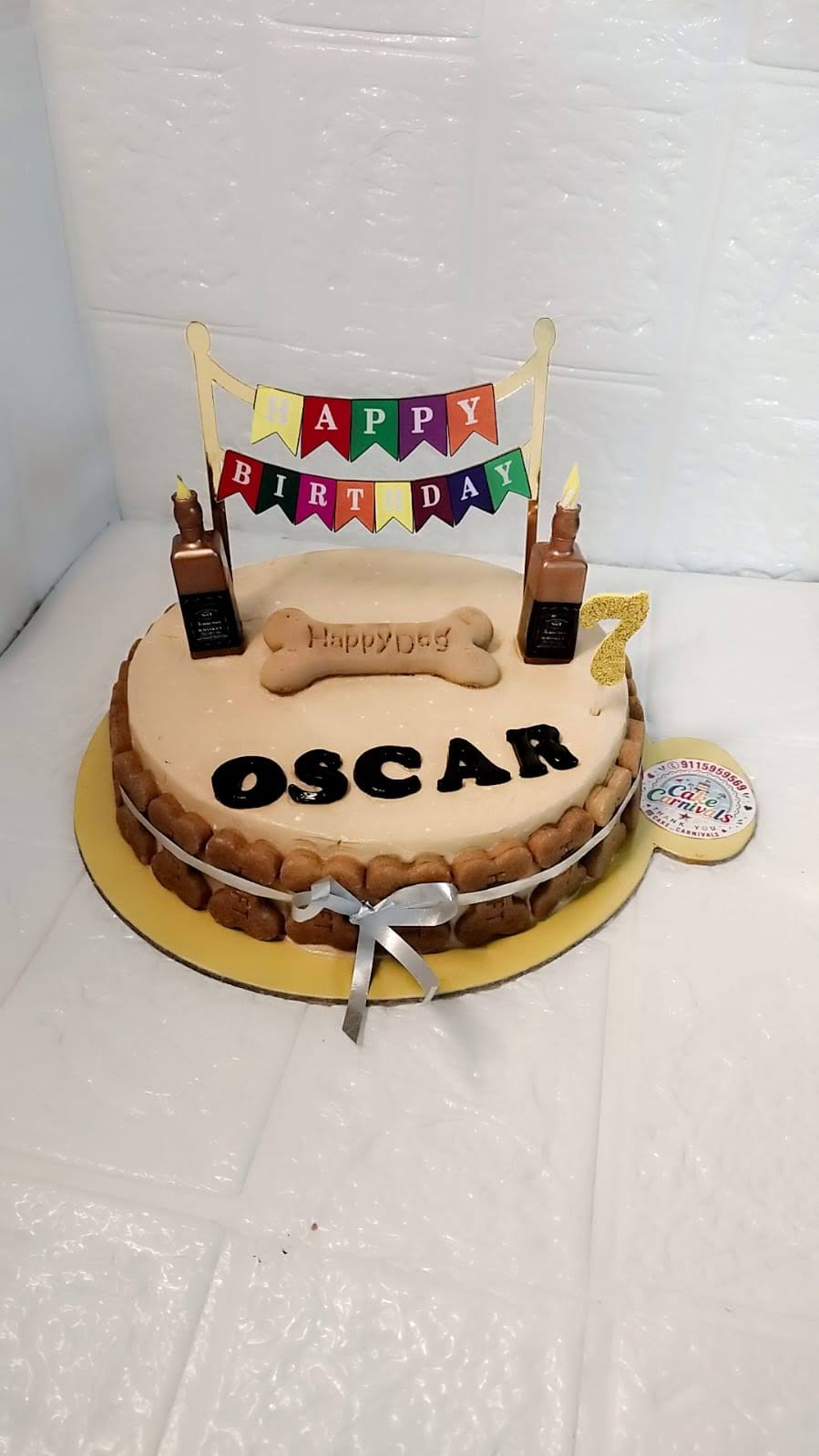 personalized dog cake product image