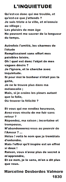 L Inquietude Marceline Desbordes Valmore Poeme Et Citation Poeme Mots