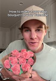 DIY Sour Strip Bouquet for Valentine's Day