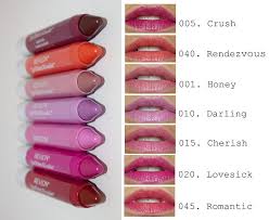 Revlons Just Bitten Kissable Lip Stains Chart Girly