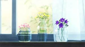 Flowers And A Gentle Breeze Crosspost From R Relaxing Gifs Anime Scenery Aesthetic Anime Aesthetic Gif