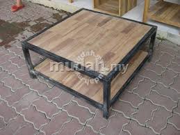 A very simple and modern stylization in the living room. Aipj Reclaimed Teak Wood Coffee Table Steel Frame Furniture Decoration For Sale In Petaling Jaya Selangor Mudah My