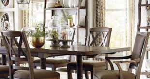 Bassett 4525 4404 Compass 104 Inch Trestle Dining Table Discount Furniture At Hickory Park Dining Table Rectangular Dining Table Dining Room Chairs Upholstered