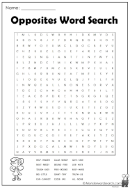 Here you will find puzzles for children. Opposites Word Search Monster Word Search