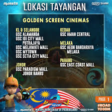 Golden village is the leading movie theatre in singapore, offering the widest variety of new and upcoming movie releases with varied cinematic experiences Boboiboy On Twitter New Updates Here Are The Latest Boboiboymovie2 Cinema Locations In Malaysia For Week 8 It S Still Available In 29 Cinemas Let S Go For One More Round Before The Finish