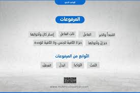 ماهي المرفوعات في اللغة العربية