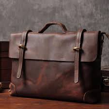 Genuine Leather Mens Cool Messenger Bag Briefcase Work Bag Business Bag For Men Business Bags Men Business Bag Cool Messenger Bags