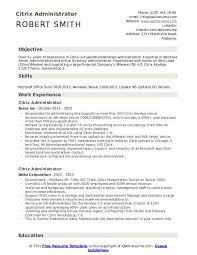 citrix administrator resume samples