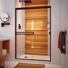 The gw range of frameless shower doors come with exceptional high quality brass fittings in a. Arizona Shower Door Traditional 67 375 In H X 47 In To 49 In W Semi Frameless Bypass Sliding Oil Rubbed Bronze Shower Door Clear Glass In The Shower Doors Department At Lowes Com