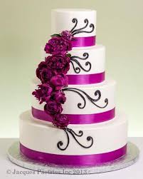 Fuschia Wedding Classic Wedding Cake Simple Wedding Cake Fuschia Wedding
