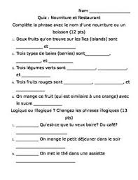 French Food Quiz Restaurant Food Quiz Quiz French Food