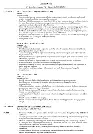 Healthcare Analyst Resume Samples Velvet Jobs