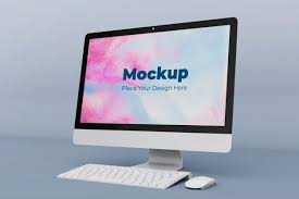 Editable Desktop Screen Mockup Design Template In 2020 Mockup Design Design Template Smartphone Case