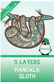 Download 3d Multi Layer Mandala Cute Sloth Svg Mandala Cute Sloth Svg