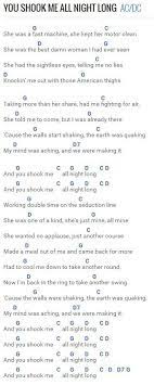 You shook me all night long: You Shook Me All Night Long Ac Dc At Chordie Com Guitar Chords For Songs Guitar Songs Guitar Chords And Lyrics