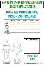 how to take body measurements free printable body