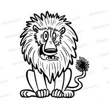 Lion Outline Png Files Cartoon Lion Clipart Digital Animal Etsy Animal Outline Cartoon Lion Lion Clipart