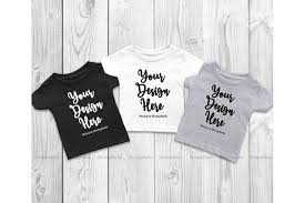 3 Colors Infant T Shirts Mockup Baby Group Shirts Flat Lay 184409 Clothing Design Bundles Shirt Mockup Design Mockup Free Tshirt Mockup