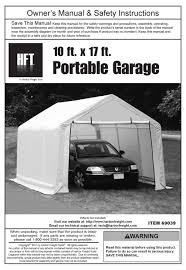 The portable tent is large enough to cover cars and recreational vehicles, or provide shelter for a garden party. Harbor Freight Tools 69039 Owner S Manual Safety Instructions Pdf Download Manualslib