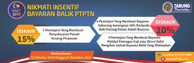 Customer service and human help. 10 15 Discount On Ptptn Education Loan Repayment Full Half Settlement Salary Deduction Direct Debit Until 31 December 2017