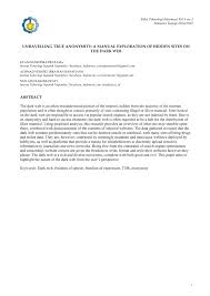 PDF) Unravelling True Anonymity: A Manual Exploration of Hidden Sites on  the Dark Web