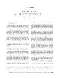 PDF) Maize and Villages: A Summary and Critical Assessment of Current  Northeast Early Late Prehistoric Evidence