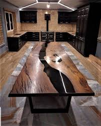 Sold For Cristmas Ready To Ship Walnut Black Epoxy Table In 2020 Wood Table Design Wood Resin Table Epoxy Wood Table