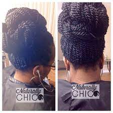 Crochet Senegalese Twists Styled In Bun Updo Style Senegalese Twist Hairstyles Crochet Hair Styles Twist Hairstyles