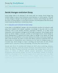 Of empowerment and social inclusion. Social Changes Evolution Free Essay Example