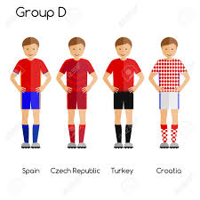 Welke voetbalwedstrijden worden er deze week gespeeld? Spelers Van Het Voetbalteam Groep D Spanje Tsjechie Turkije En Kroatie Voetbalelftal Vector Uniformen Royalty Vrije Cliparts Vectoren En Stock Illustratie Image 56920565