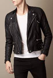 Burberry Washed Leather Biker Jacket Leather Jacket Men Leather Jacket Mens Fashion Smart